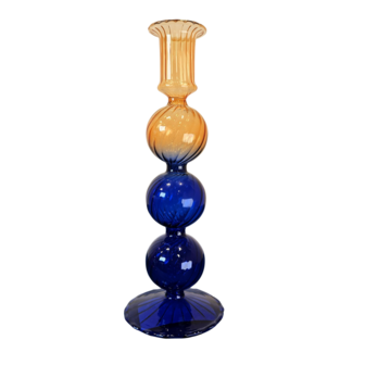 Kandelaar Bubbel oranje-blauw