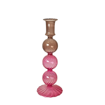 Kandelaar Bubbel beige-roze