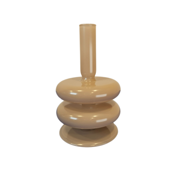 Kandelaar Dubbele Ring Beige