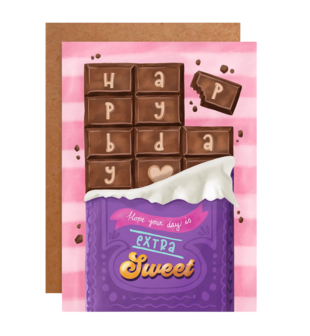 Wenskaart Chocolade