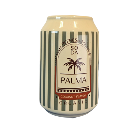 Vaas Frisdrankblik - Beige met groene strepen