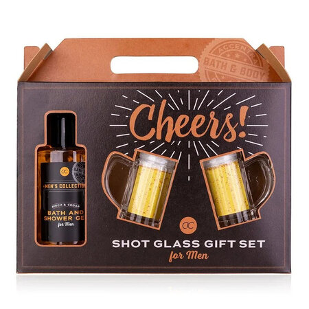 Herenset Met 2 Shotglazen - shower gel