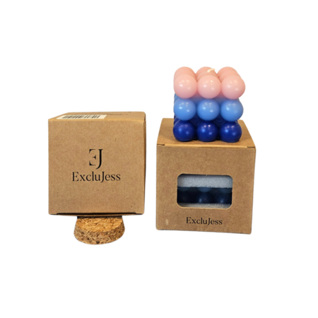 Bubbel Kaars Roze-Blauw