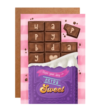 Wenskaart Chocolade